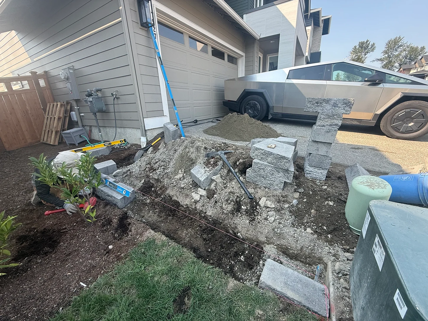Front yard in process