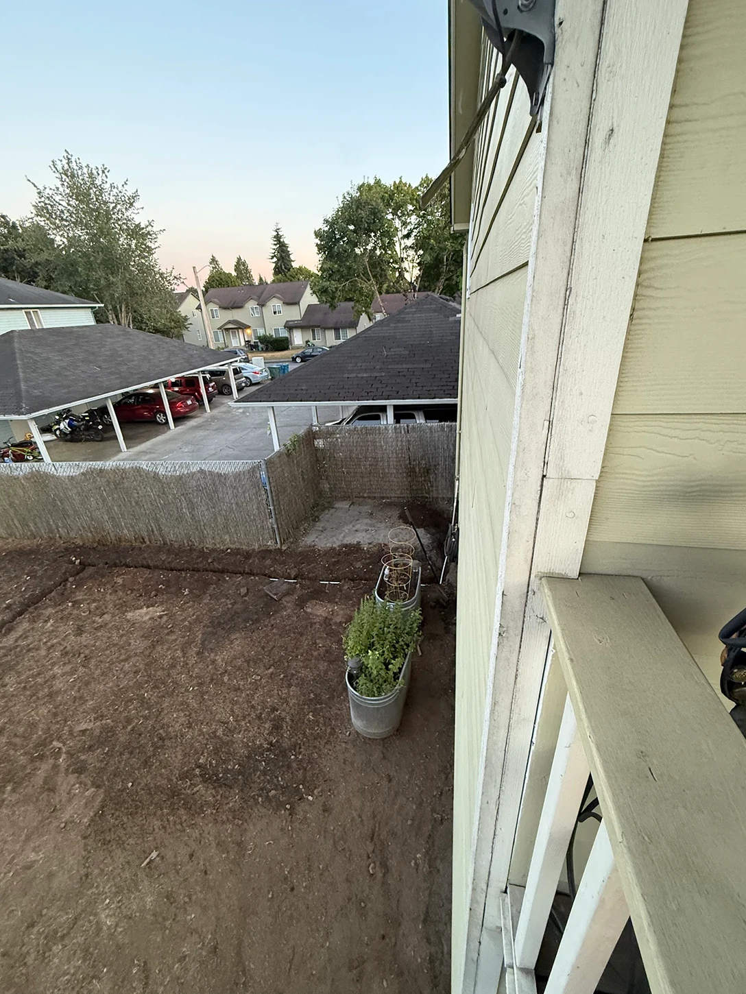 Backyard makeover final patio view