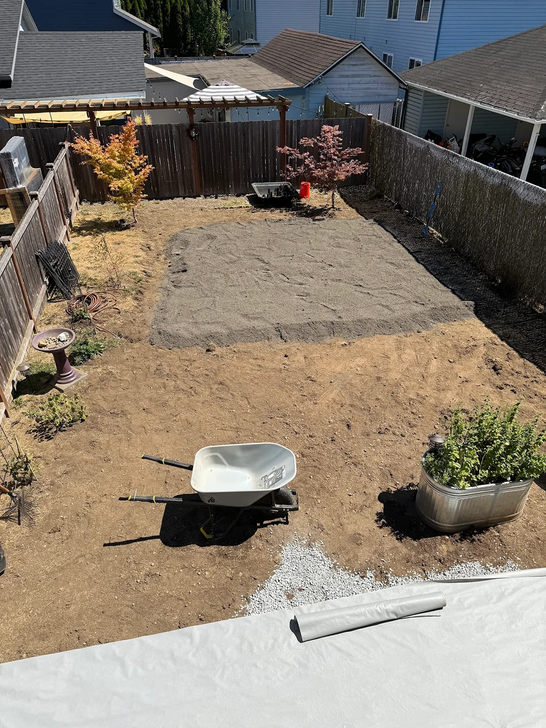 Backyard makeover before and after gallery