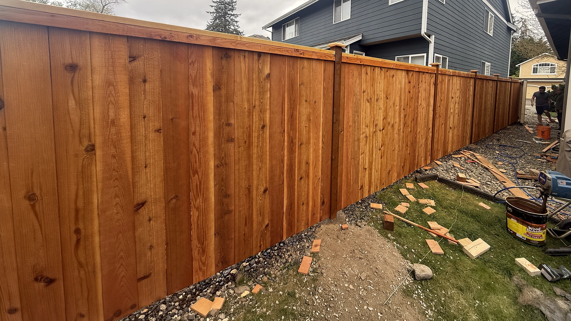 Privacy Fence Renovation in Lynnwood, WA by Acosta Landstone