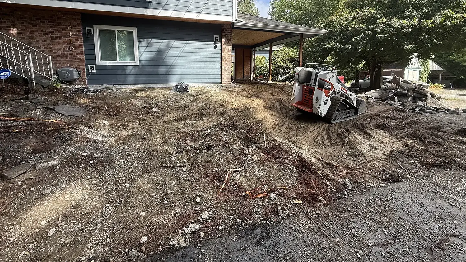 Driveway excavation for new concrete in Bothell, WA