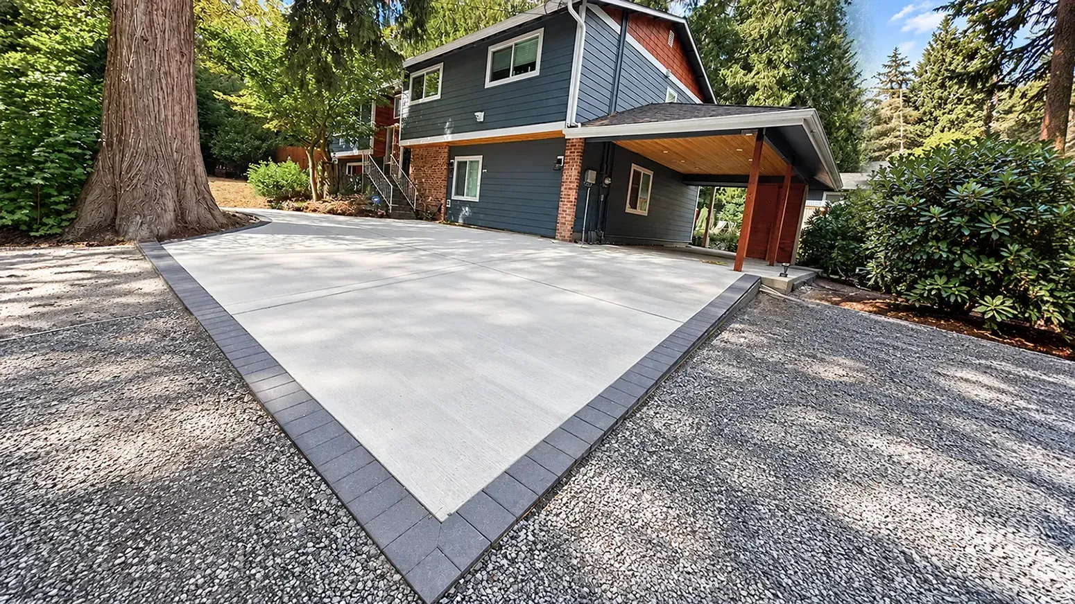 Concrete driveway installation and finishing in Bothell, WA